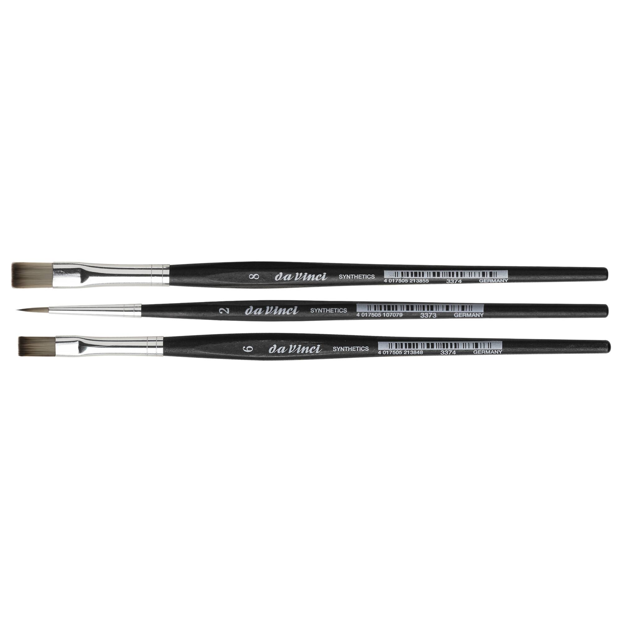da Vinci SYNTHETICS 3 Piece Face Painting Brush Set
